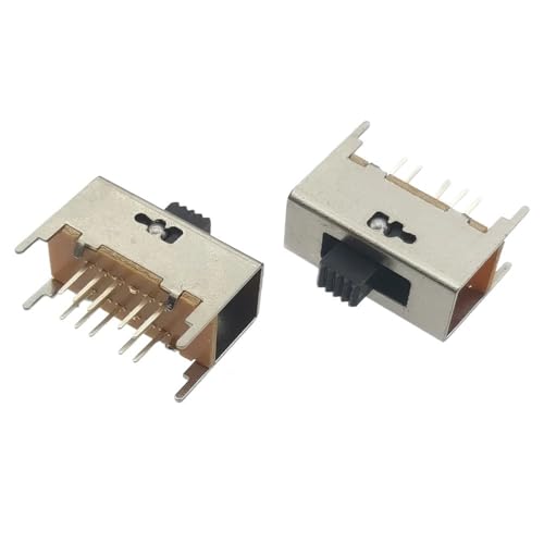 Interrupteur à bascule 2P4T double rangée 10 broches 4 vitesses bouton coulissant PCB