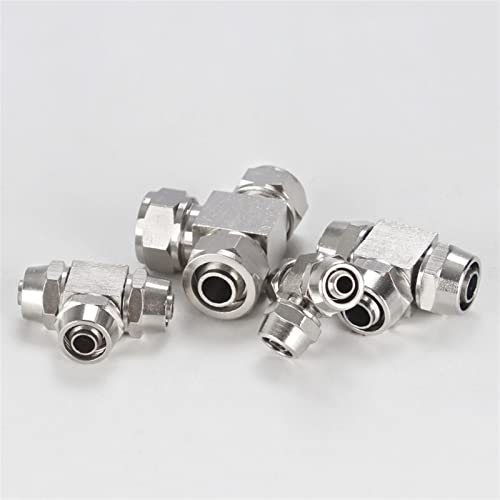 Conector rápido de tubería de aire 10mm tipo T para proyectos de garaje 6