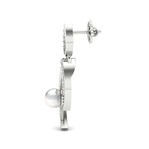 PERRIAN 18k (750) Purity Rose Gold White Gold and Yellow Gold Drop Earrings with Real Diamond in Unique Shape Design for Girls and Women | Birthday Gift for Girls - Image 2