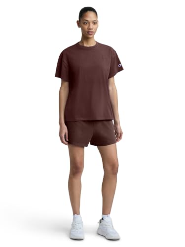 Image of Champion Women's Classic Short Sleeve Graphic T-Shirt, Loose Fit, Script Logo