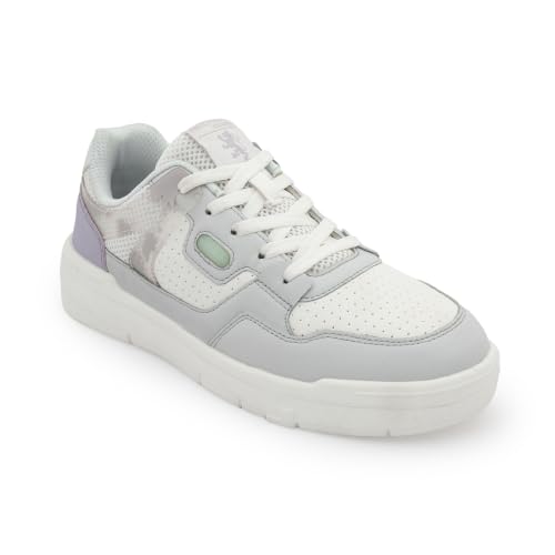 Image of Red Tape Women's Sneakers White Lilac Pu TPU Round Toe Lace-Up