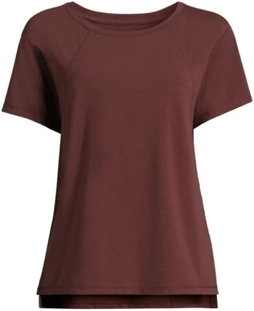 Avia Activewear Women's Short Sleeve Oversize T-Shirt (US, Alpha, Small, Regular, Regular, Chianti) - Image 4