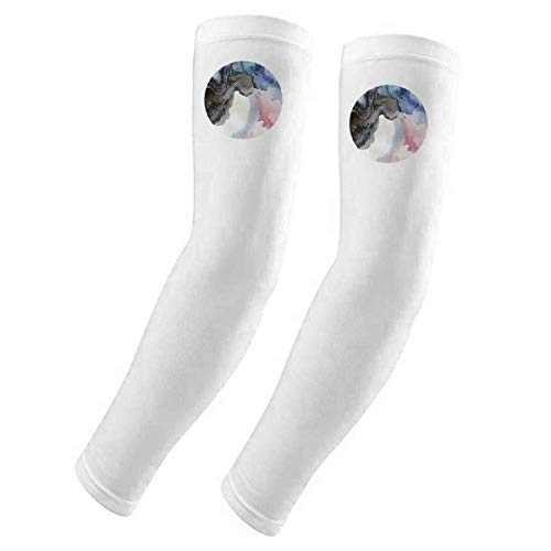 Manguitos para brazos contra quemaduras solares con estampado artístico de tinta