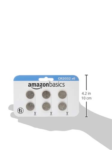 Amazon Basics Cr2032 Lithium Coin Cell Battery, 3 Volt, Long Lasting Power, Mercury Free - Pack Of 6 #TOP3