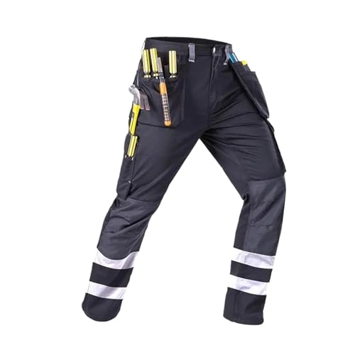 Pantalon de travail homme avec bandes réfléchissantes sécurité atelier