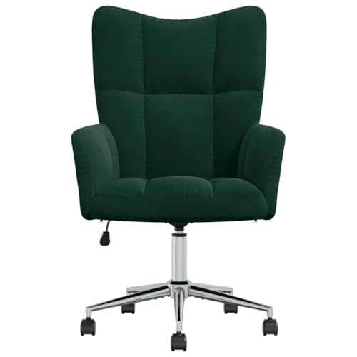 Sillón moderno ajustable con terciopelo verde oscuro miniatura 4