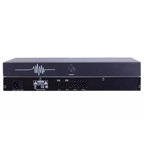 Procesador de audio antiultrasonido 2 entradas y 2 salidas, supresor profesional de retroalimentación para micrófono, activación automática antiultrasonido, aumento de transmisión de sonido de 5 a 14 dB, para escenarios y presentaciones miniatura 1