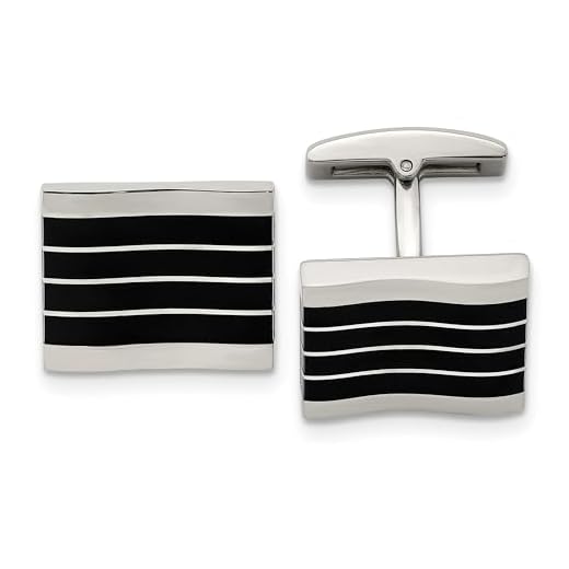 Premium Stainless Steel Black Cats Eye Cufflinks