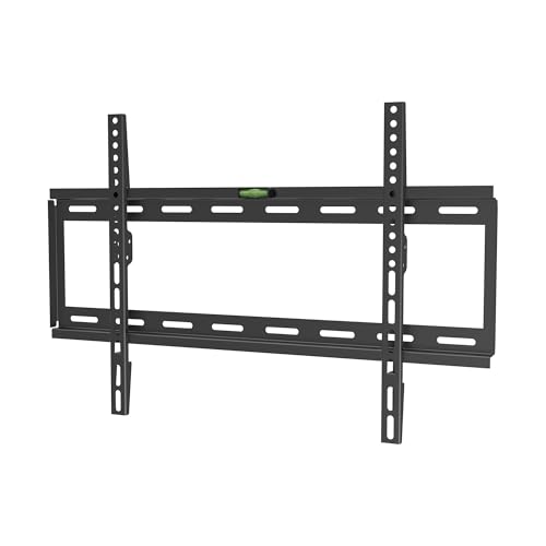 SLx TV Wall Bracket Fixed Slim for 37 to 80 Inch, Ultra Low Profile 25mm, Max VESA 600 x 400, 50kg Heavy Duty Flat Screen Wall Mount for LED LCD TVs with Built In Spirit Level & Wall Fixing Kit