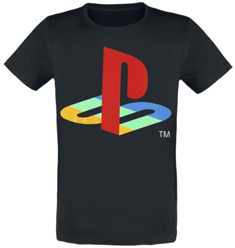 Playstation Homme T-Shirt Manches Courtes Noir L 100% Coton Regular/Coupe Standard