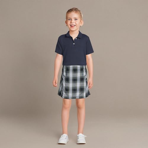 Lands' End School Uniform Girls Short Sleeve Feminine Fit Interlock Polo Shirt4