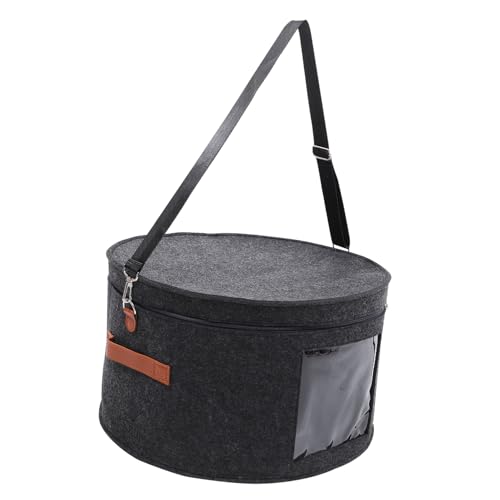 Unomor Ganizer for Hats Hat Storage Boxes Round Lid Travel Hat Carrier for Women Men Truck Hat Holder No Odor 43x26cm