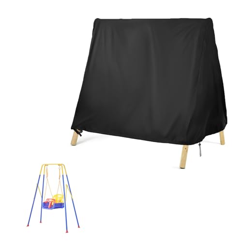 Image of Kasla Toddler Swing Cover, Waterproof Covers for 3-in-1 Baby Swing Set for Backyard/Indoor/Outdoor Play - 48" Wx63 Dx61 H (Only Cover)