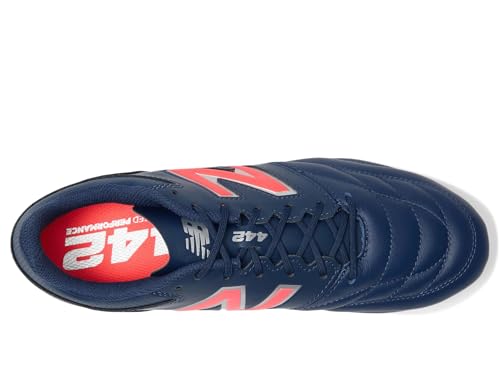New Balance Men's 442 Team FG V2 Soccer Shoe, Nb Navy/Silver/Energy Red, 102