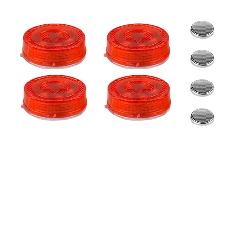Rdxcv 4 PCS Wireless Car Door LED Warning Lights, 5 LED Roadside Strobe Lamp for Anti Rear End Collision, Universal Flashing Safety Signal Light for Sedans SUVs Trucks Vans (Red)