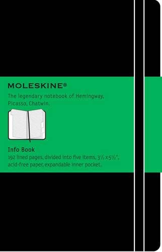 Moleskine Classic Info Book, Pocket, Structured, Black, Hard Cover (3.5 x 5.5) (Classic Notebooks)