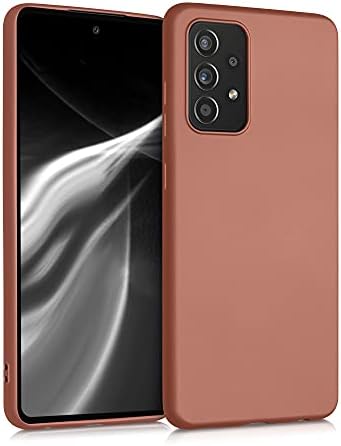kwmobile TPU Case Compatible with Samsung Galaxy A52 / A52 5G / A52s 5G - Case Soft Slim Smooth Flexible Protective Phone Cover - Metallic Berry