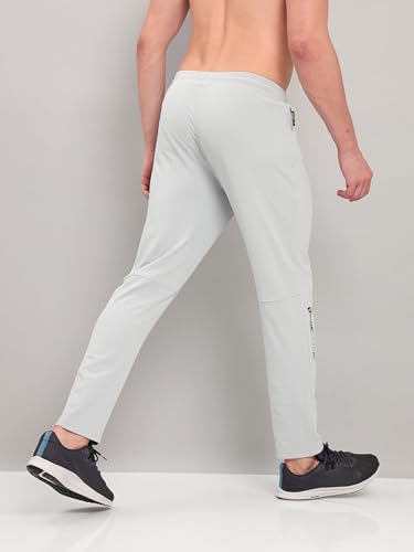 Image of TECHNOSPORT Men Mid Rise Solid Regular Fit Track Pant with Technodry, Antimicrobail for Gym, Workout, Sports and Regular Use