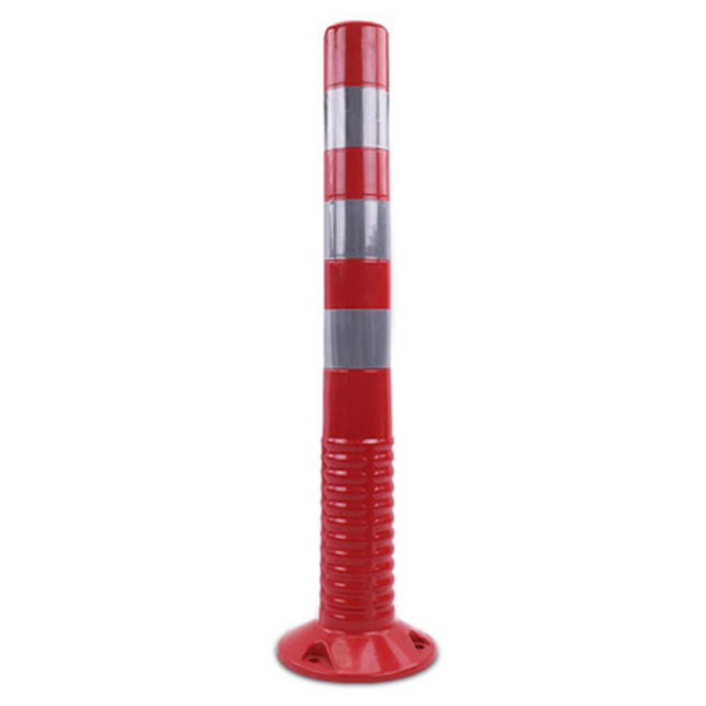 WDSOPK Parking Post Bollards 75CM Parking Barrier Folding Plastic Driveway Bollards Traffic Cones, Perfect Parking Post for Construction Lot, Road Marker,Traffic-Sensitive Area（A）