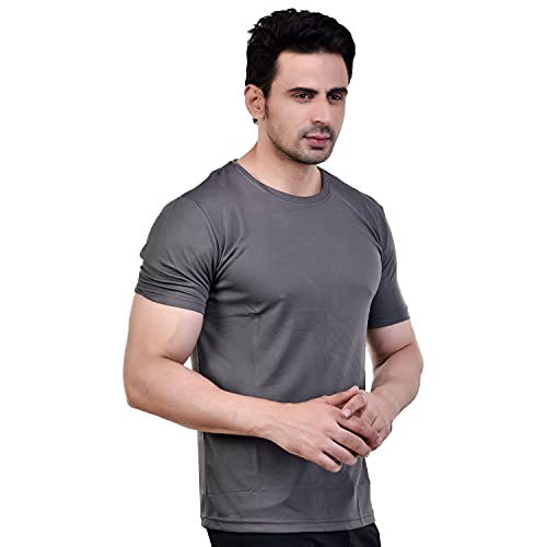 Image of Fashionbazzar4u Men's Cotton Blend Regular Fit Solid Round Neck T-Shirt