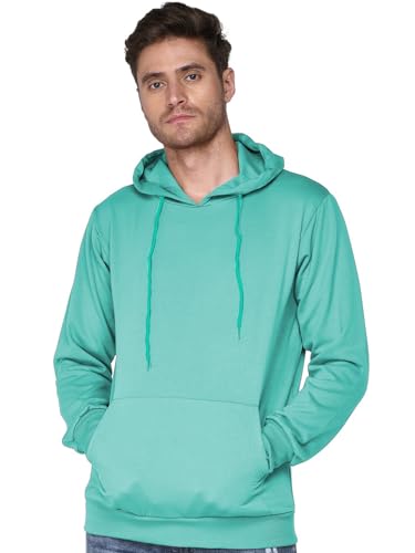 Image of SXV STYLE Hooded Pullover Solid Plain Unisex Cotton Oversized Baggy Sweatshirt Hoodie