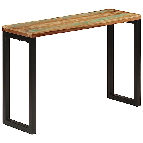 vidaXL Rectangular Multicolor Console Table, 43.3"x13.8"x29.5", Industrial Style, Handmade Solid