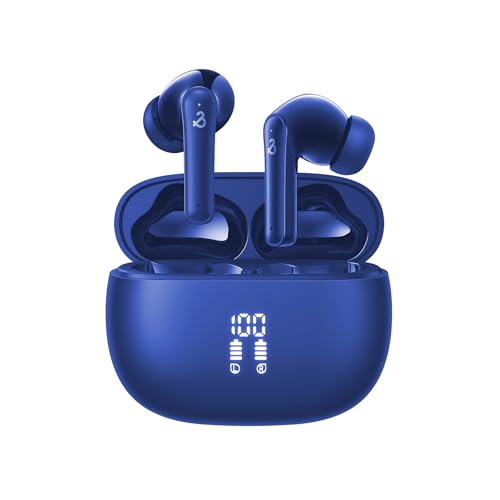 YELKUTT Wireless Earbuds, Wireless Headphones with HiFi Stereo Deep Bass Ear Buds, Bluetooth 5.3 Headphones with 6 ENC Noise Cancelling Mic, 50H Playtime, Earphones Dual LED Display, IPX8 Waterproof