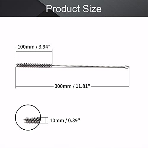 Image of Utoolmart Steel Wire Spiral Power Brushes, 0.4-inch Diameter, 12-inch Length, 5pcs
