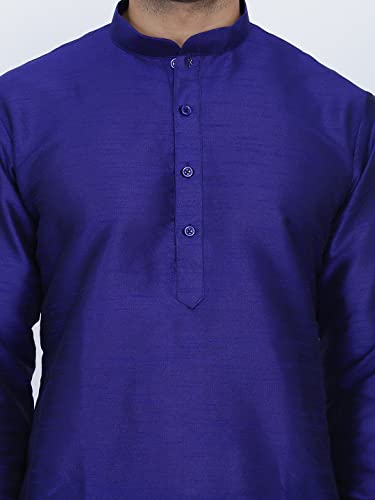 Image of Royal Kurta Men's Silk Blend Kurta & Churidaar Pyjama Set