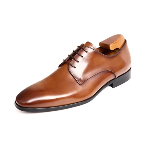 Men's Business Casual Dress Oxfords Formal Lace-Up Shoes for Office, Parties, and Daily Wear