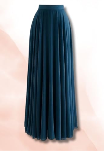 Image of Women's Full Length Georgette Long Skirt- Lehenga with 8 Meters Maxi Flare