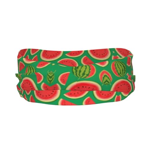 Boys Girls Cool Sports Sweat Band Head Decor for Running Athletic Spa, Long Multipurpose Summer Watermelon Art Head Ribbon Headdress3