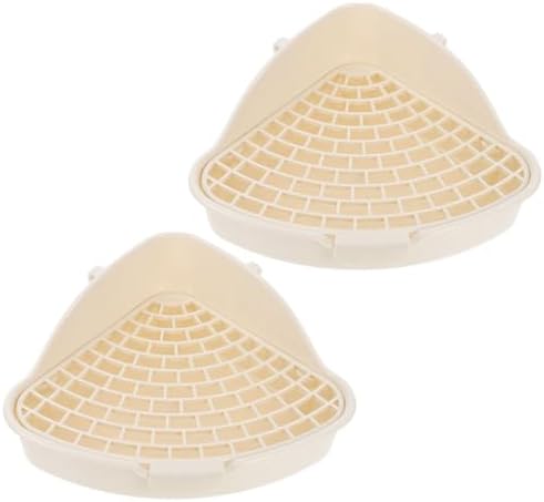 Toddmomy Bac à Litière pour Lapin en Plastique Blanc 2pcs, Design ...