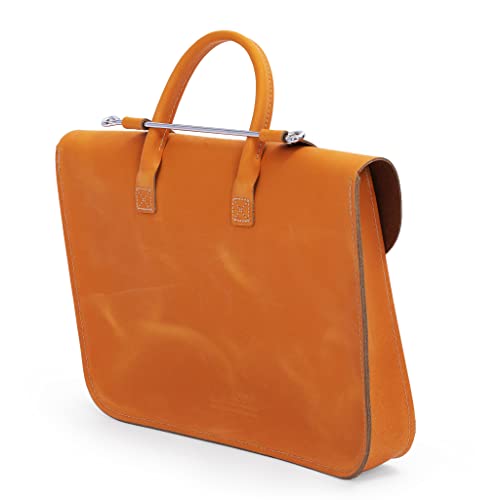 Oxford Traditional Leather MC2-OR Music Case, Orange - Image 2