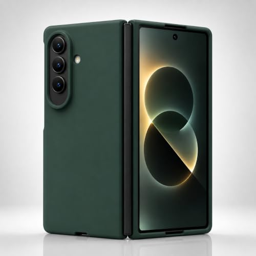 Image of amazon basics Slim Matte Hard PC Back Cover Case for Samsung Galaxy Z FOLD 8 Ultra with Integrated Hinge Protection and Smooth Anti-Fingerprint Finish (Midnight Green)