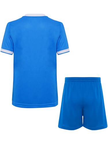 Kids Boys Quick Dry Soccer Jersey Outfits Short Sleeve Sport Tshirts With Shorts Set Training Wear2
