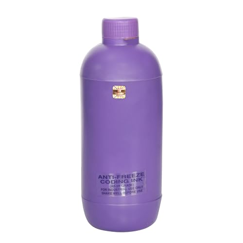 Image of SMART PACK Non-Porous Ink for Generic Name of Coding Machine Material | Fast-Drying, Permanent, Solvent-Based, Waterproof, High-Adhesion Ink | Pack of 1 Voilet Color 1 Liter