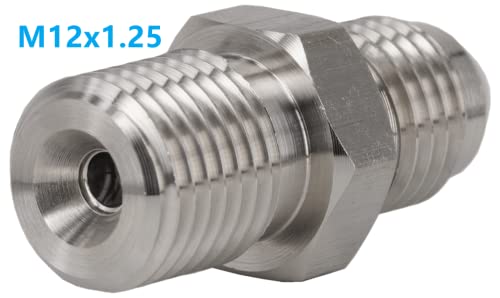 Dsnaduo 4An An4 Male Flare To M12X1.25 Pipe Male Stainless Steel Brake Hose Fitting Adapter Union Connector,Brake And Clutch Adapter Fitting #TOP3