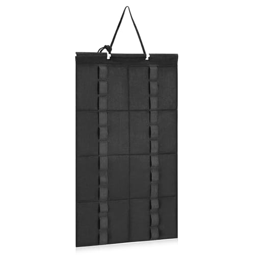 Hanging Drumstick Holder, Wall Drumstick Display Bag for 12 Pairs Drumsticks, Foldable Felt Drum Stick Holder Pouches