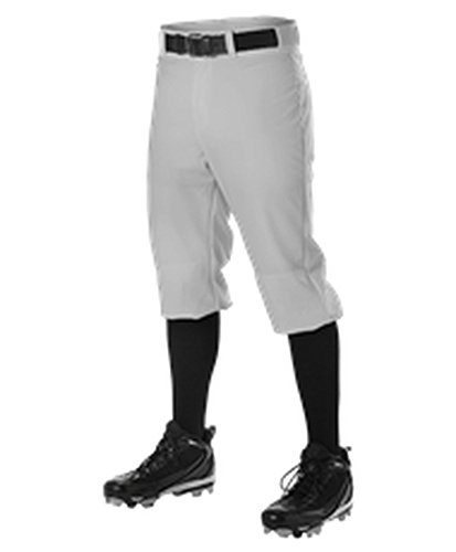 Alleson Adult Baseball Knicker Pant Grey XL 605PKN 605PKN-GR-XL