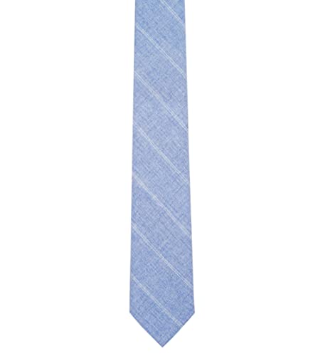 Image of BELLUNO Men's 2.5 inch Skinny Solid Cotton Linen Ties