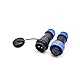 Anschlussstecker Luftfahrtstecker SP21 IP68 2 polig, SP21 Serie 2 Pin weiblicher Stecker und männliche Buchse wasserdichte Inline Stoßverbinder für Außenlampen verwendet