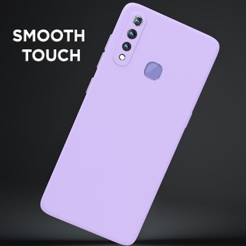 Image of Outlouders Back Cover for Vivo Z1 Pro | Camera Protection | Durable Soft Matte Silicone Bumper Case (Purple)