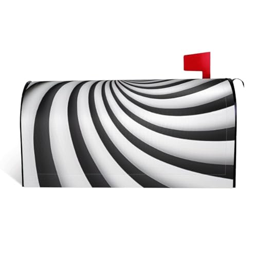 Spiral Optical Illusion GIF Mailbox Cover for Outdoor Decor Magnetic Strips Unique and Practical Design for All Seasons 25.5x21 in