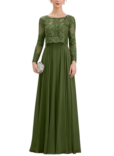 Mother of The Bride Long Dresses for Wedding Chiffon Formal Evening Gown Lace Wedding Guest Party Dresses