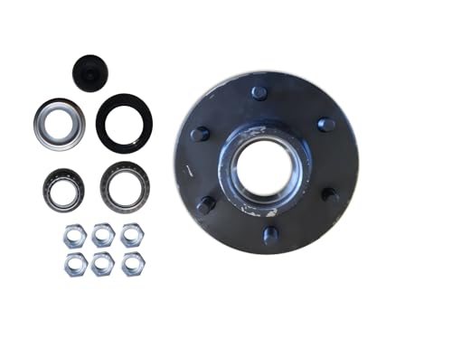 RVI-H-6550 Trailer 5200#, 6000Axel 6 Lug Hub with Bearings 6x5.5 Idler Axle,Fits for Dexter ALKO RV Camper Parts, #42 Spindle Mobile Home axles Single Idler hub Assembly