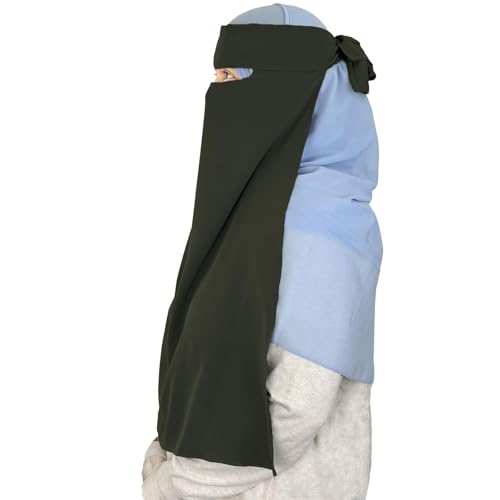 Syeeds Boutique Nida Niqab For Muslim Women Modern Islamic Face Veil Sunnah Style Burka Nose Piece, 27