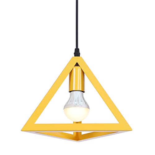 Lampe suspendue mini lustre industriel en métal rouge avec cordon réglable pour îlot de cuisine