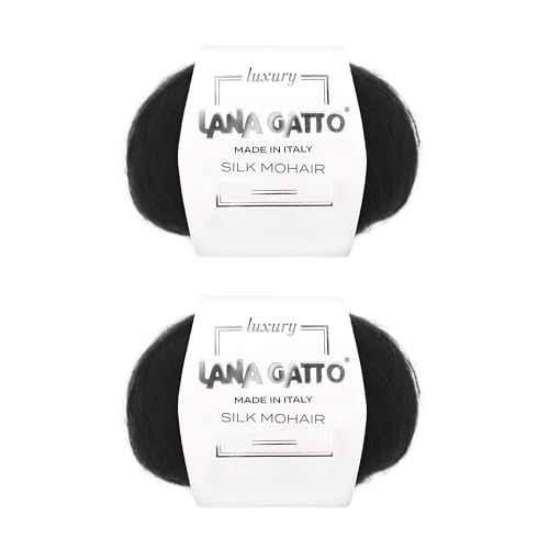 Silk Mohair Luxury Yarns, Black Kalapanta
