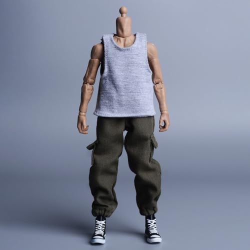 Meetoget Figure Male Doll Daily Sports Shoes 1/12 Scale high-top Knapsack for Action Figure PU004US,Black